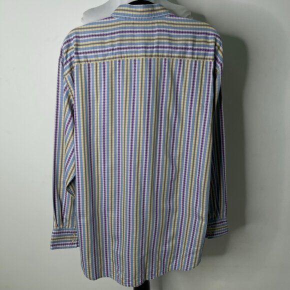 Robert Graham Men's Multicolor Striped Long Sleeve Button Down Shirt Size 2XL - Picture 5 of 10